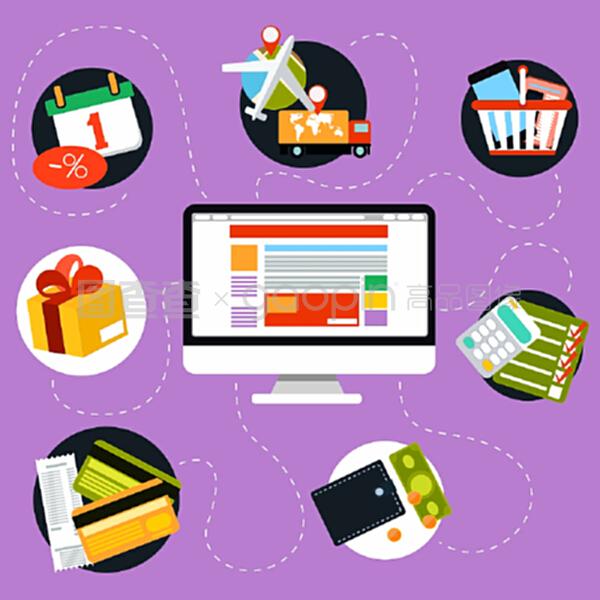 数字时代的便捷交易 网络购物全流程解析与电子商务视觉符号